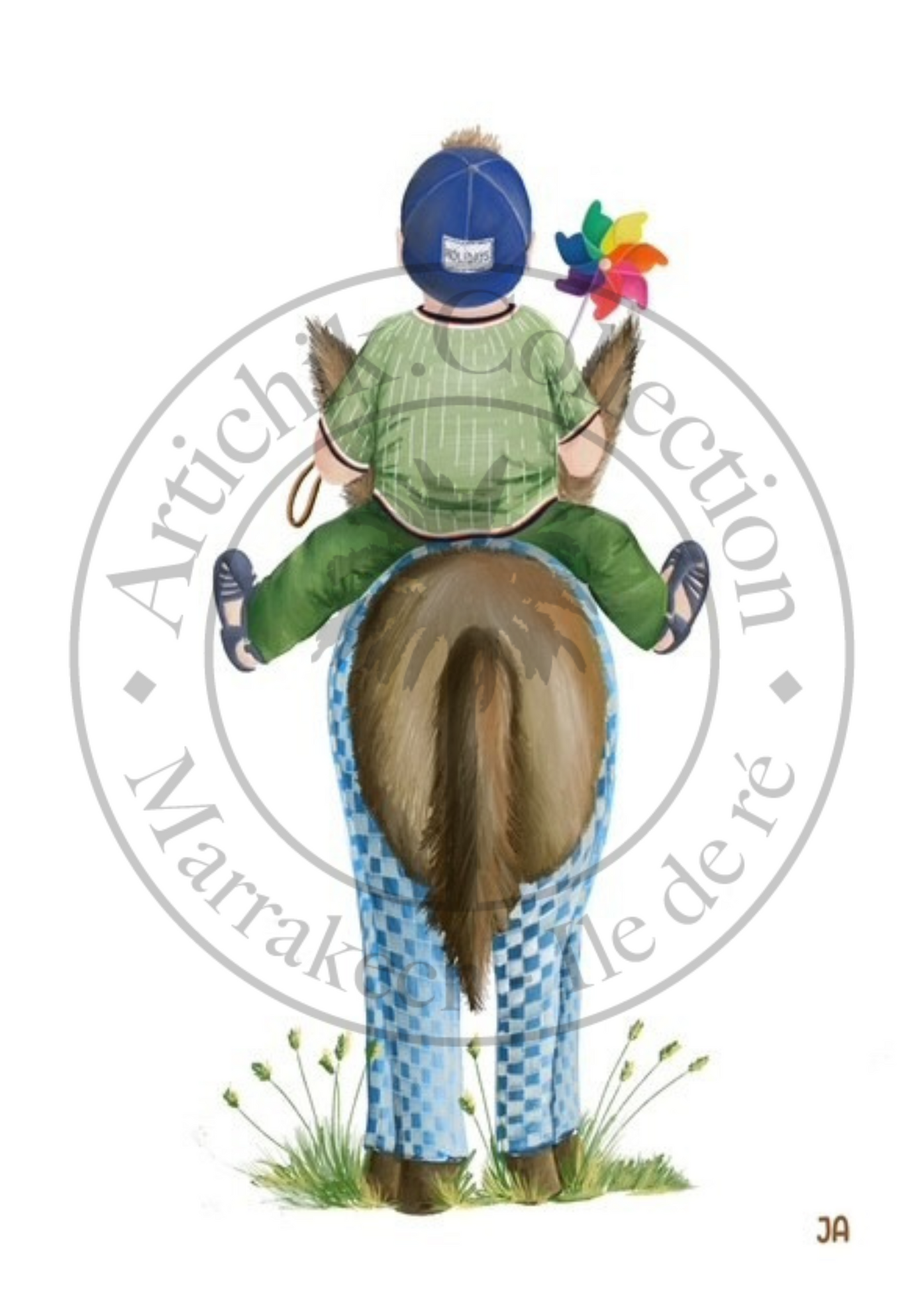 Affiche Île de Ré Âne