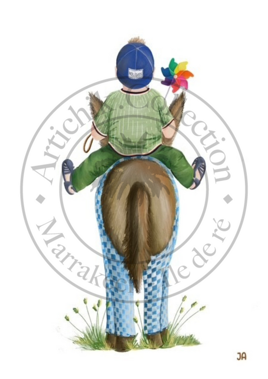 Affiche Île de Ré Âne