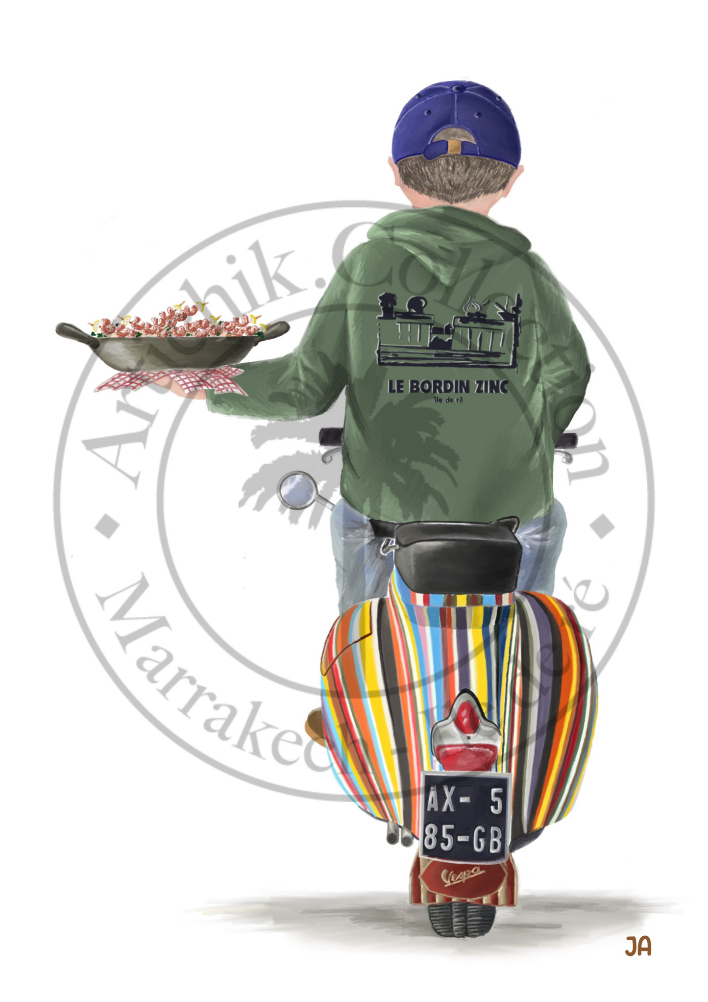 Affiche Île de Ré Le Bordin Zinc