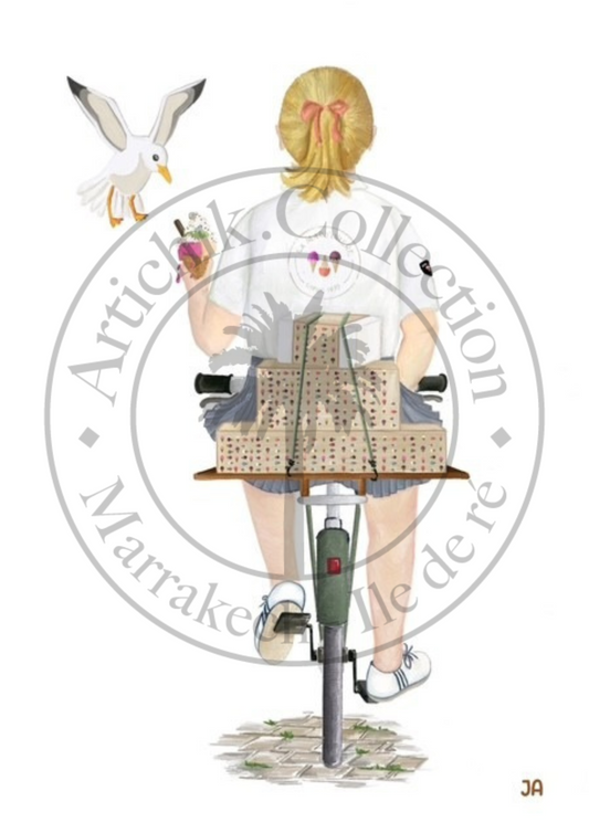 Affiche Île de Ré Fille