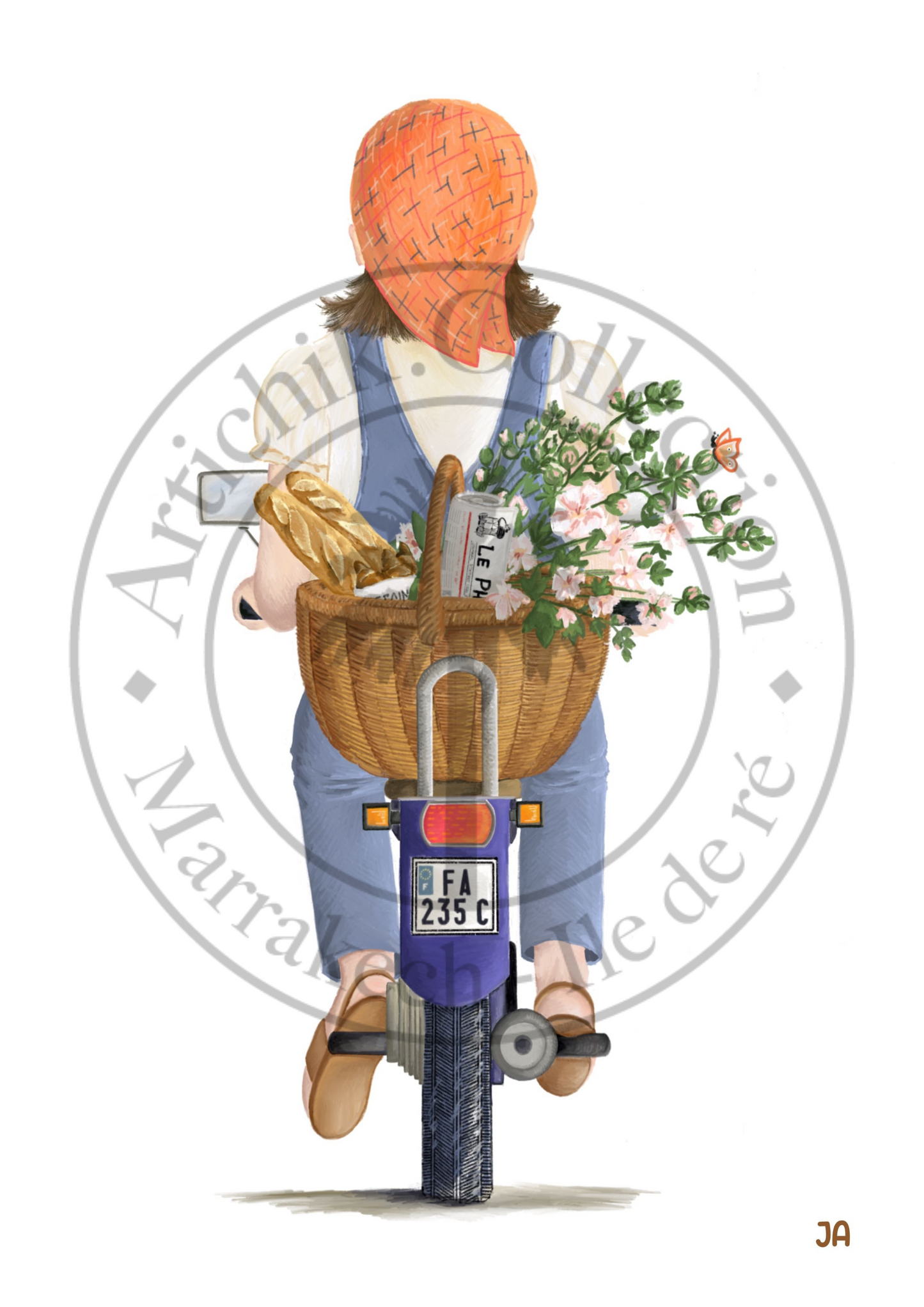 Affiche Île de Ré Panier